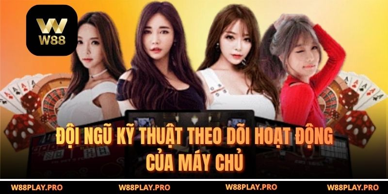 Đội ngũ kỹ thuật theo dõi hoạt động của máy chủ