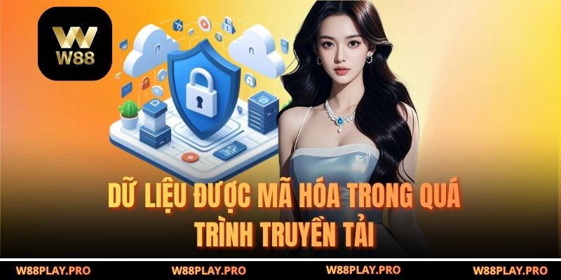 Dữ liệu được mã hóa trong quá trình truyền tải 