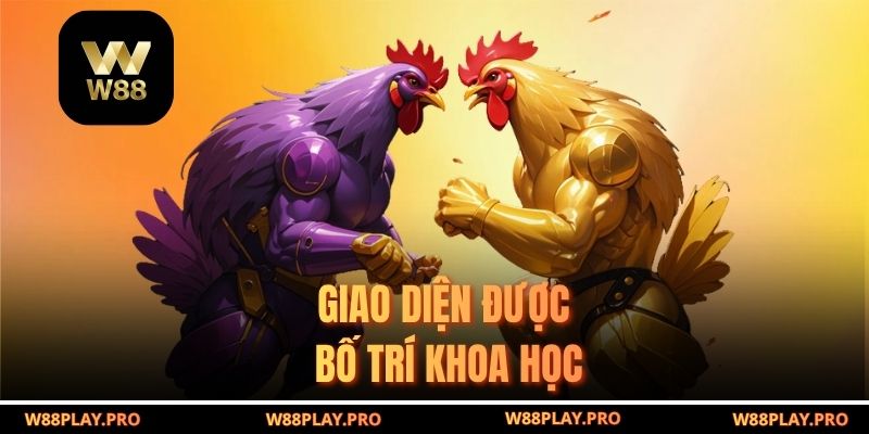 Giao diện được bố trí khoa học