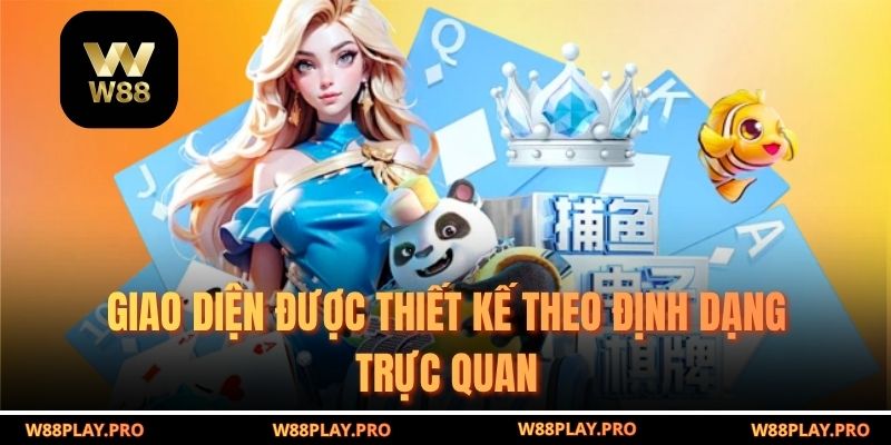 Giao diện được thiết kế theo định dạng trực quan