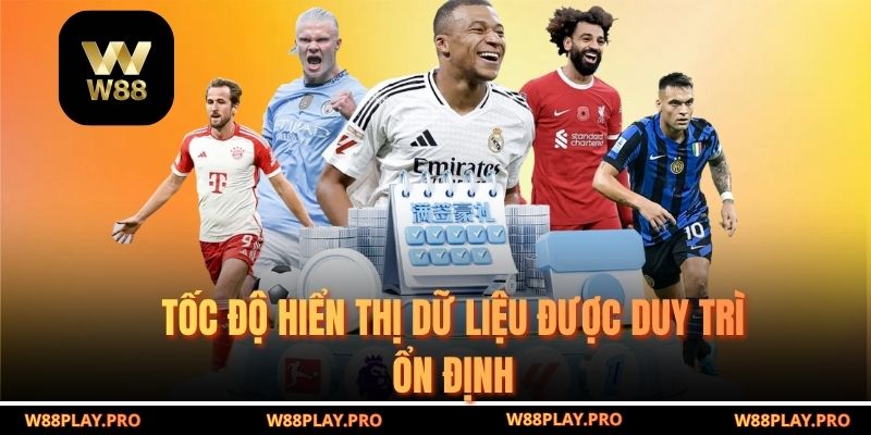 Tốc độ hiển thị dữ liệu được duy trì ổn định