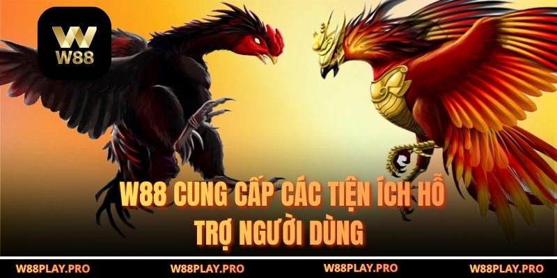 W88 cung cấp các tiện ích hỗ trợ người dùng 