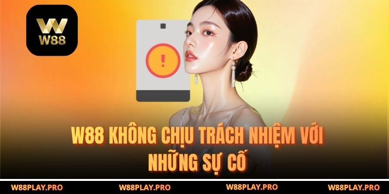 W88 không chịu trách nhiệm với những sự cố 
